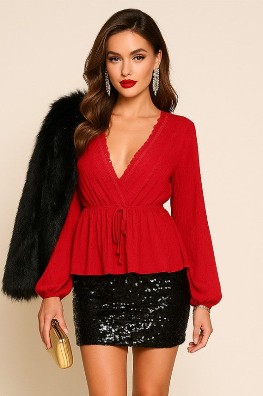Red lady Blouse