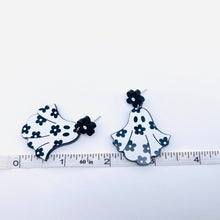 Halloween Flower Ghost Acrylic Post Earrings