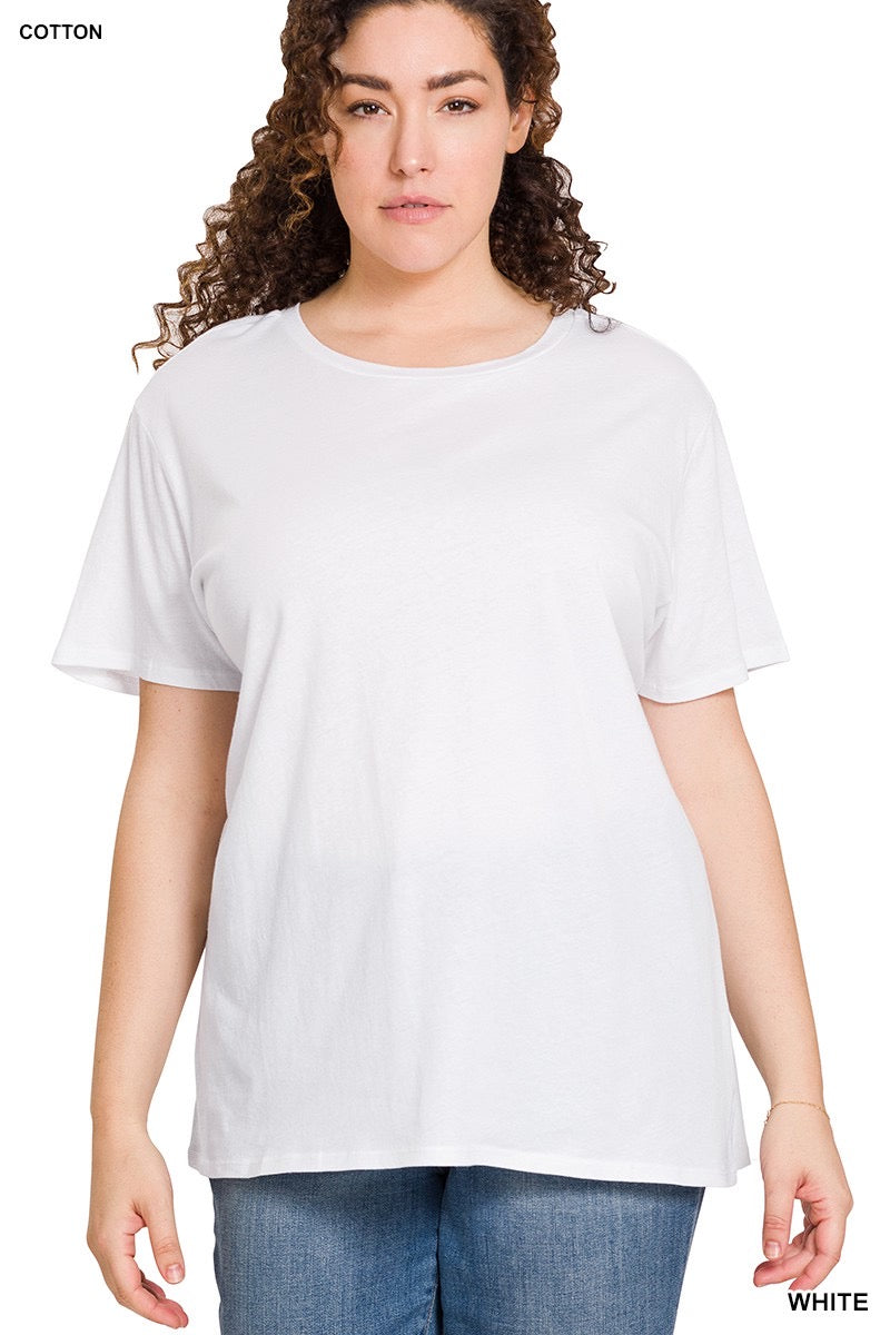 curvy basic round neck tee