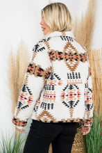 Aztec Print Puffer Jacket