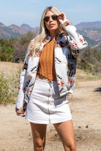 Aztec Print Puffer Jacket