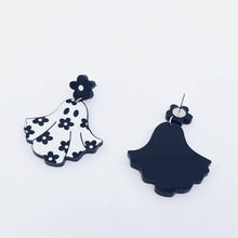 Halloween Flower Ghost Acrylic Post Earrings