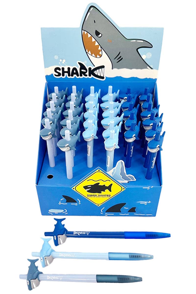 Shark Figurine Ball Point Retractable Click Pen