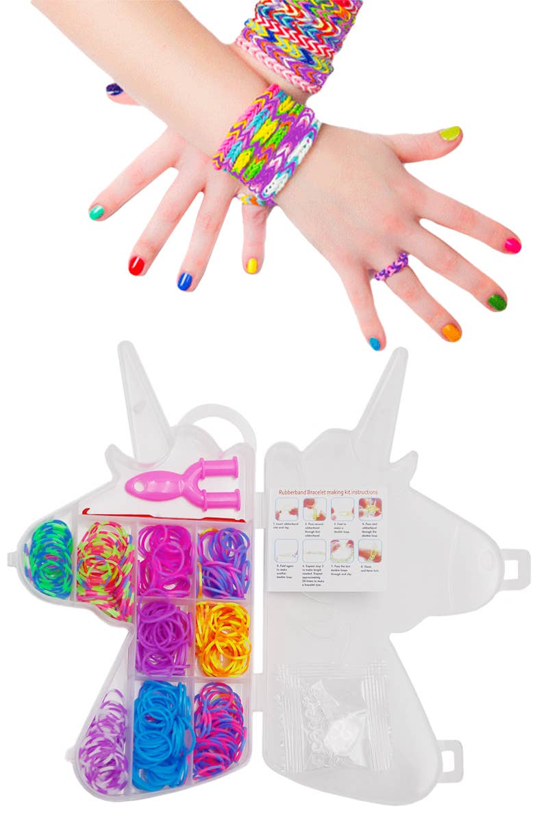 Kids Unicorn DIY Rubber Band Loom Bracelet Kit