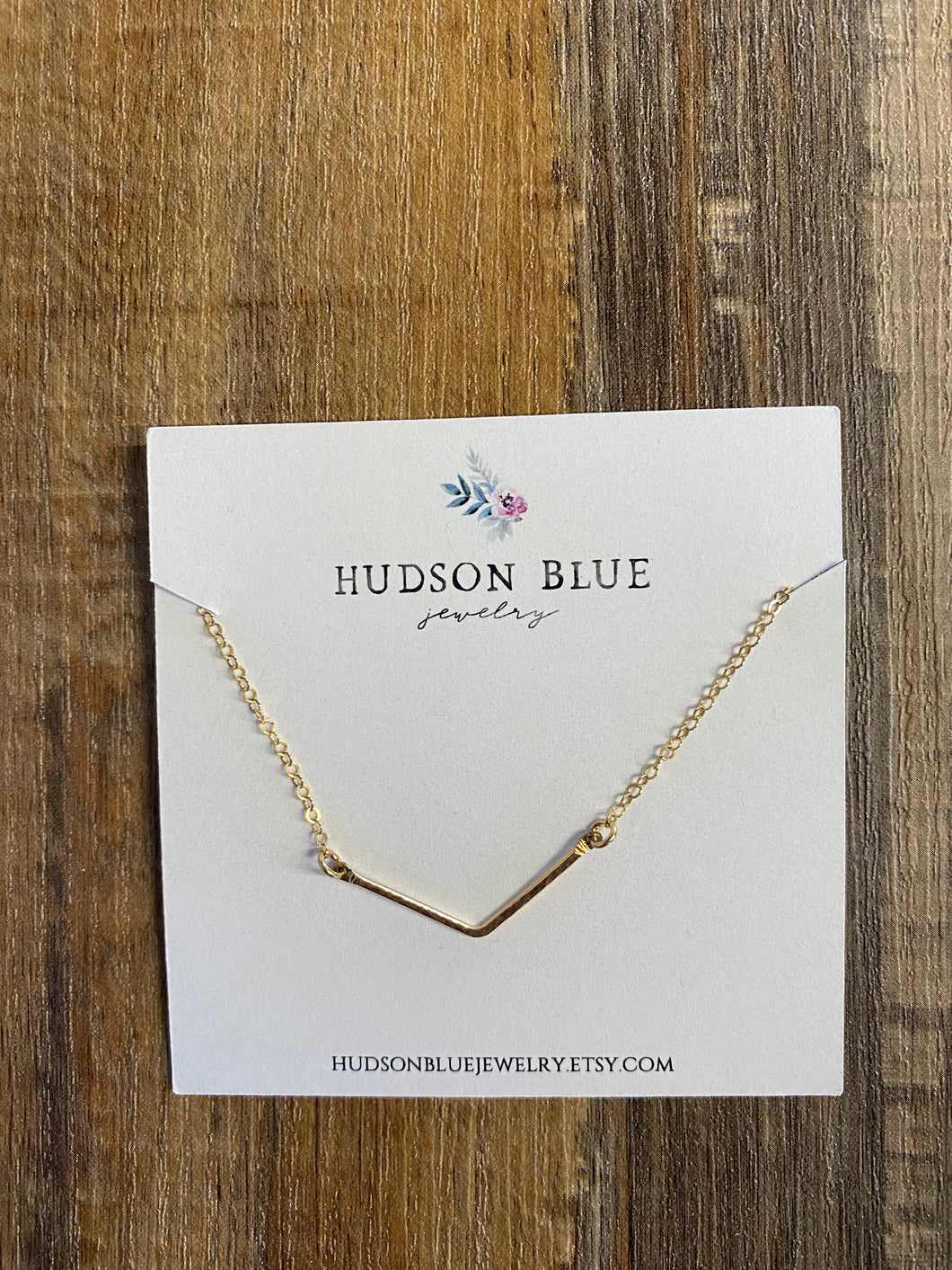 Gold Filled Chevron Necklace 16