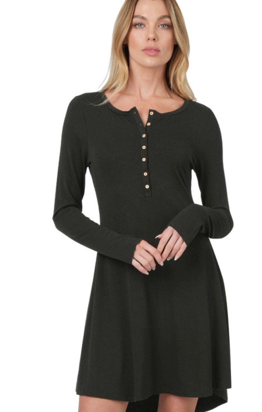 Midnight button dress