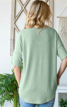 Sage Rib V-Neck